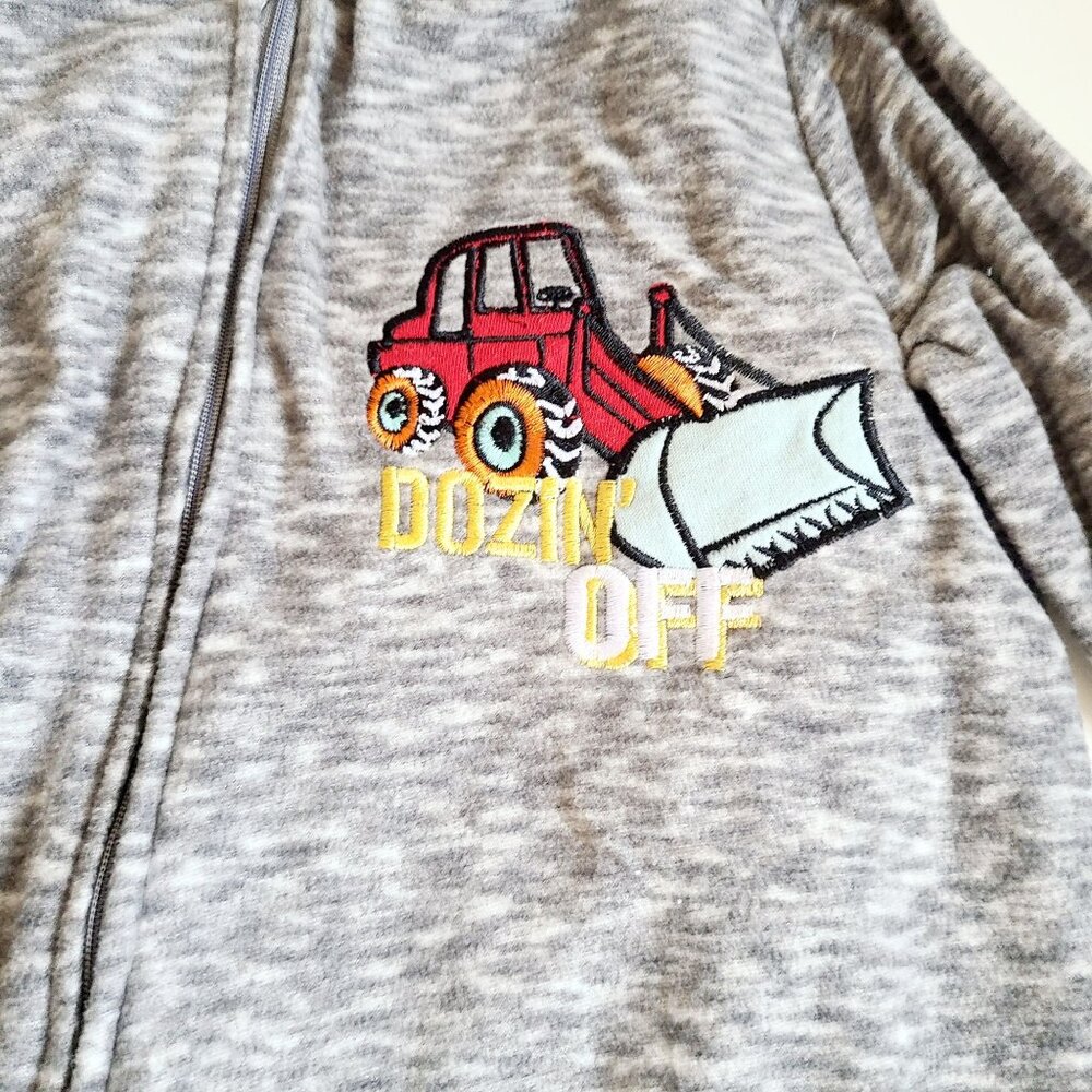 Baby Footed Pajamas Set Of 3 Size 2T & 4T Cozy Fleece With Vehicles & Stripes - Picture 9 of 16